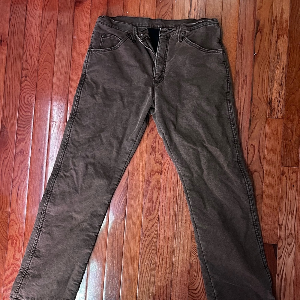 Wrangler Brown Insulated Straight-Leg Pants